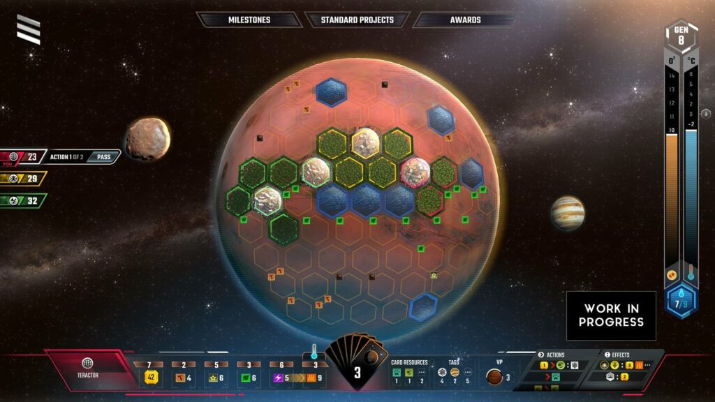 Terraforming Mars – Das rundenbasiertes Strategiespiel ist eine Adaption der Brettspiel-Vorlage von Jacob Fryxelius